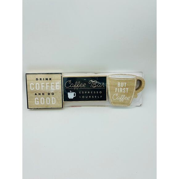 Target Wooden Coffee Bar Mini Signs Set of 3 - Picture 1 of 1
